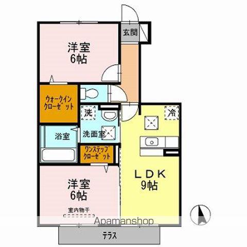 阪和線 紀伊駅 バス乗車時間：10分 相谷らんかん橋バス停バス停で下車 徒歩9分 2階建 築15年(2DK/1階)の間取り写真