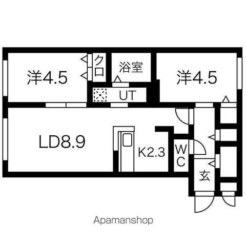 LIEN KITAHIROSHIMA Ⅰ(2LDK/2階)の間取り写真