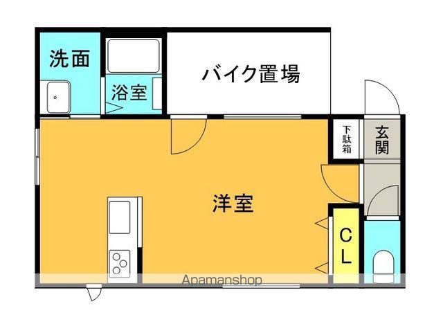LIVING WITH MOTO(1K/4階)の間取り写真