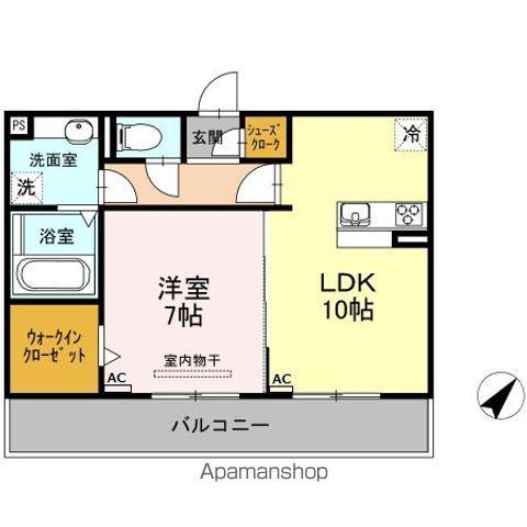 ボイス・セカンドA(1LDK/2階)の間取り写真