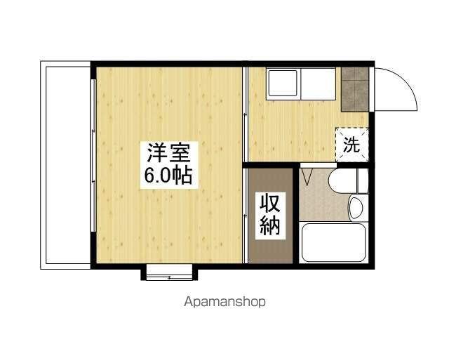 ウイング五日市駅前 A棟(1K/2階)の間取り写真