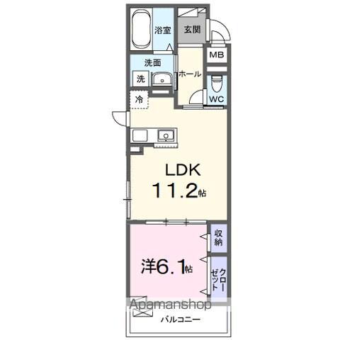 グランツ26(1LDK/3階)の間取り写真