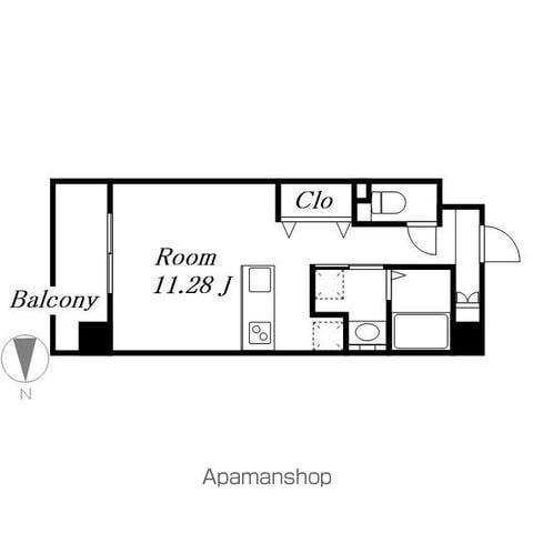 RIVAGE(1K/4階)の間取り写真