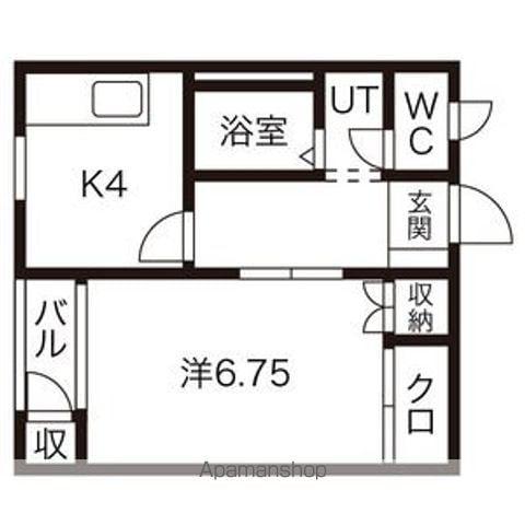 パストラルプレイス(1K/1階)の間取り写真