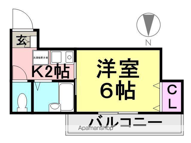 シエテ神田北マンション(1K/2階)の間取り写真