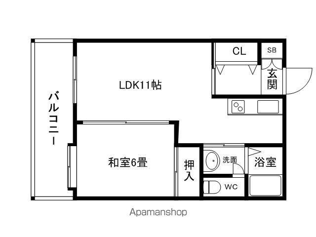 メゾン・ド・メナージュ(1LDK/8階)の間取り写真