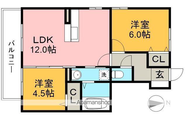 シャトレーM(2LDK/1階)の間取り写真