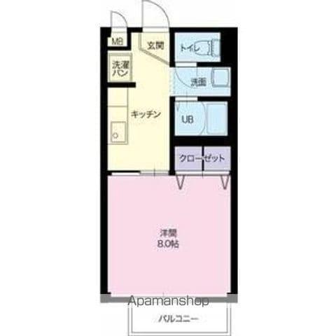 SURPLUSレオパレスB(1K/2階)の間取り写真