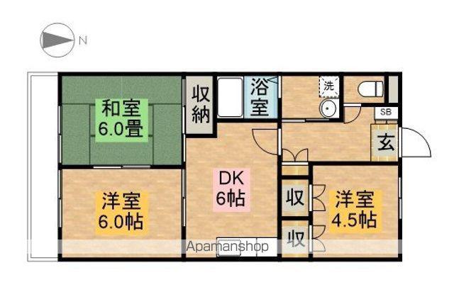 エミールⅡ(3DK/3階)の間取り写真
