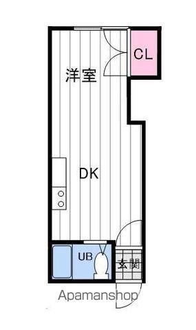 リバティインハイム(1DK/1階)の間取り写真