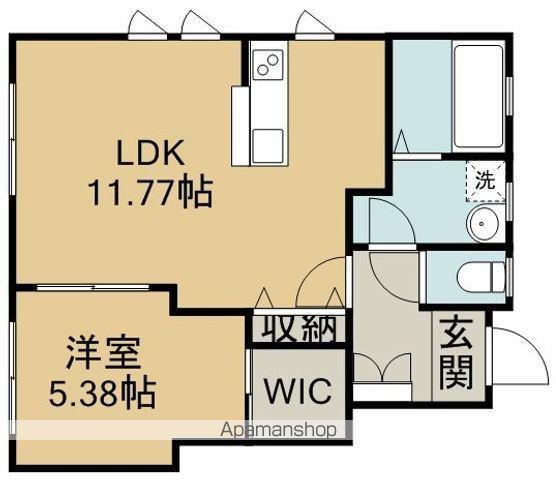 エル・パラシオⅤ(1LDK/1階)の間取り写真