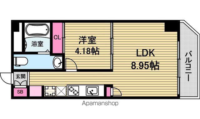 WILL DO谷町(1LDK/2階)の間取り写真