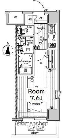 メイクス新栄(1K/10階)の間取り写真