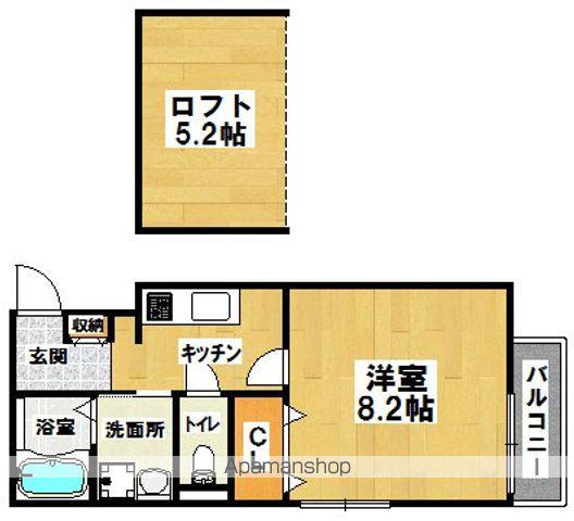 デル・メゾン堺市駅(1K/1階)の間取り写真