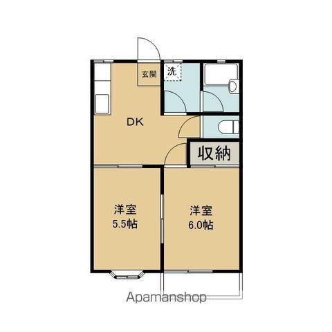 ノーブルMRK(2DK/1階)の間取り写真