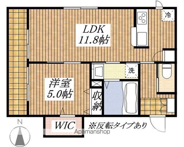 メゾン・ド・ロン(1LDK/2階)の間取り写真