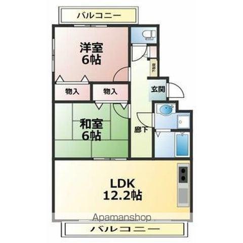 ユーミーWATANABE(2LDK/2階)の間取り写真