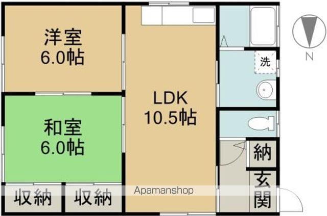 予讃線 赤星駅 徒歩13分 1階建 築24年(2LDK)の間取り写真