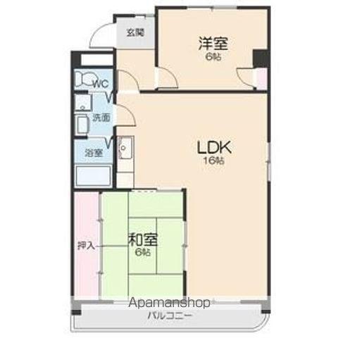 ファミール牧の里(2LDK/4階)の間取り写真