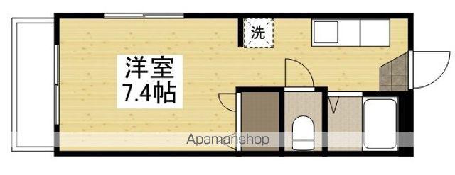 OKANOⅡ(ワンルーム/2階)の間取り写真