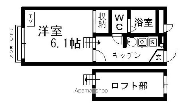 レオパレスプルミエール新屋敷(1K/2階)の間取り写真
