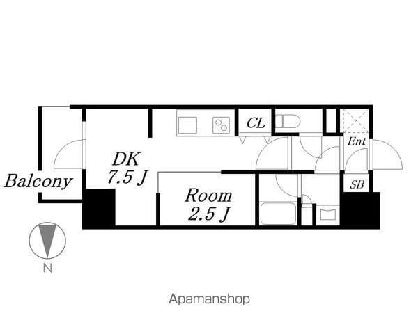 ルネフラッツ庄内通駅前(1DK/4階)の間取り写真