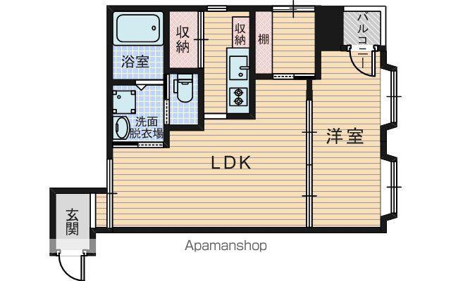リザルト三国(1LDK/7階)の間取り写真
