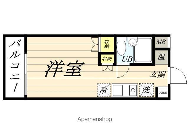 スカイコート生麦第2(ワンルーム/4階)の間取り写真