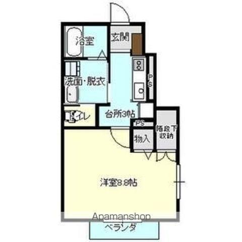 TOMTOM(1K/1階)の間取り写真