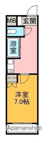 アイルーム阿久比(1K/2階)の間取り写真