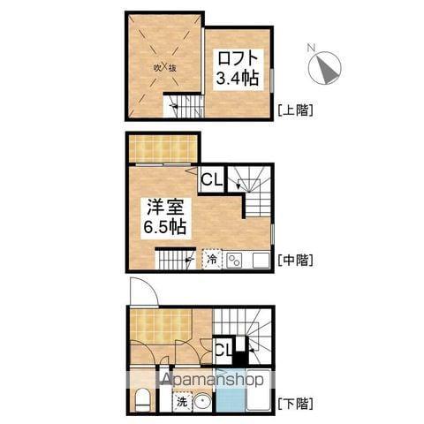 パークサイド北斗(1K/1階)の間取り写真