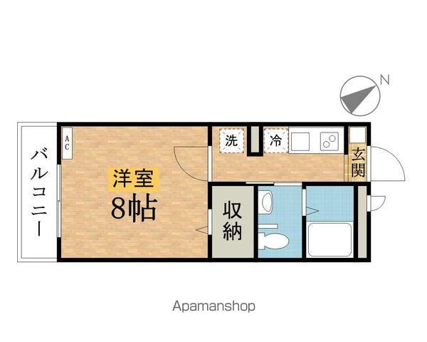 ウィルフォレスト(1K/3階)の間取り写真