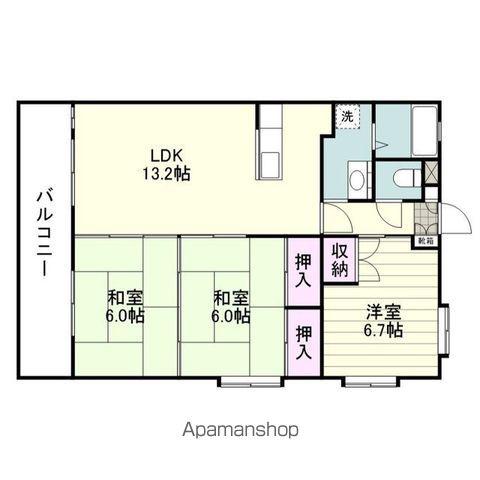 コンフォールM200(3LDK/1階)の間取り写真