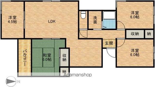 ハイタウン初生(4LDK/1階)の間取り写真