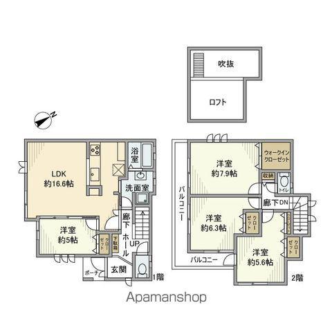 相模鉄道本線 三ツ境駅 徒歩8分 2階建 築13年(4LDK)の間取り写真