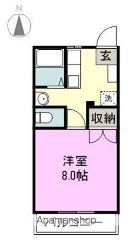 郵ハイツ平田(1K/2階)の間取り写真