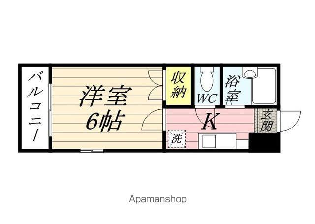 ルミナスナガセ(1K/2階)の間取り写真