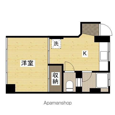 寺岡ビル(1DK/4階)の間取り写真
