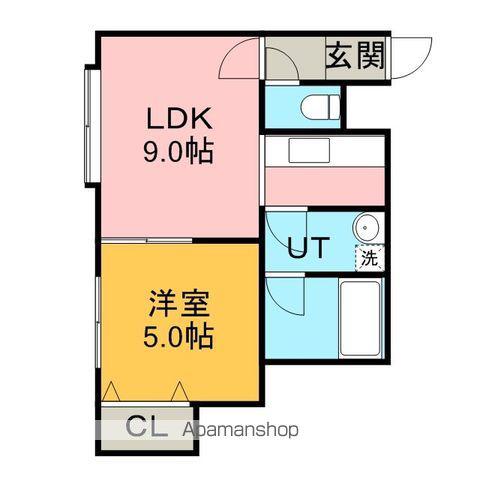 ボヌール(1LDK/2階)の間取り写真