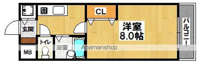 アロース我孫子東(1K/1階)の間取り写真
