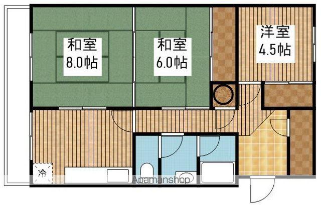 桜ケ丘ハイツ(3DK/2階)の間取り写真