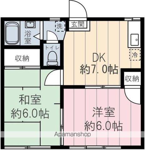 サンコート羽生(2DK/2階)の間取り写真