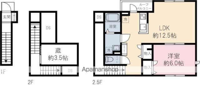 四葉1丁目パレス(1LDK/2階)の間取り写真