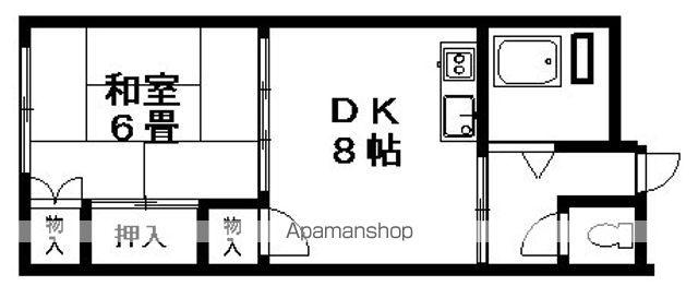 コーポカトレア(1DK/2階)の間取り写真