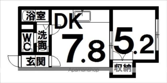 らいふS(1DK/3階)の間取り写真