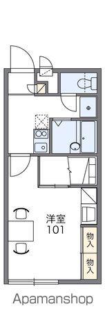 レオパレスルミエール(1K/1階)の間取り写真