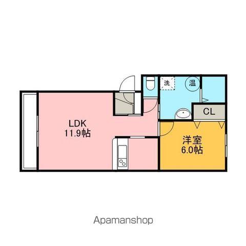 ドリーム1(1LDK/2階)の間取り写真