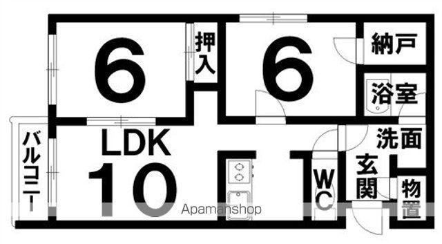 ベッラヴィスタ(2LDK/3階)の間取り写真