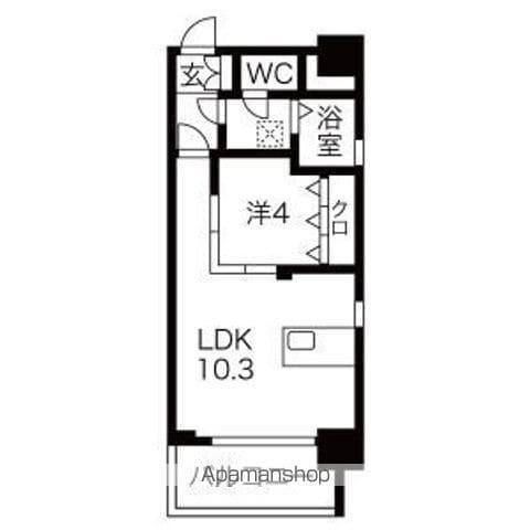 ブランブリエ東山ドゥーエ(1LDK/10階)の間取り写真