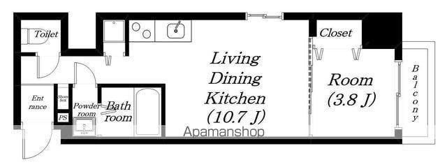 コージーコート石山(1LDK/5階)の間取り写真